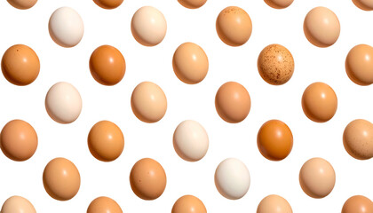 A pattern of various colored eggs arranged on a black background