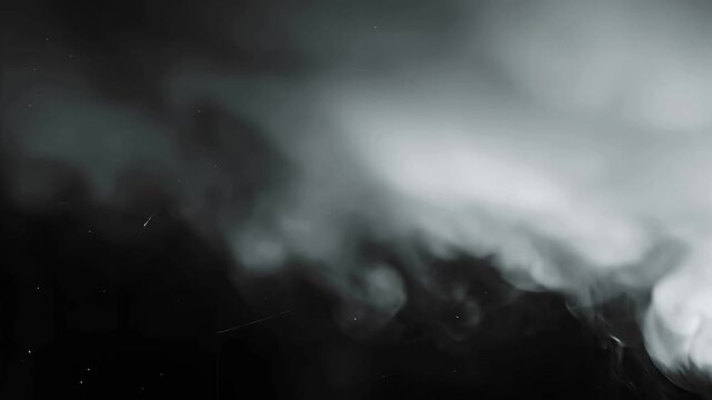 Abstract dark smoke texture background black and white vapor overlay mysterious fog cloud motion atmospheric digital wallpaper design element deep space.