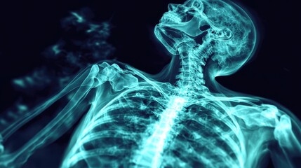 Diagnostic Radiology Procedure, a diagnostic radiology procedure with an image depicting a patient undergoing imaging tests such as X-ray