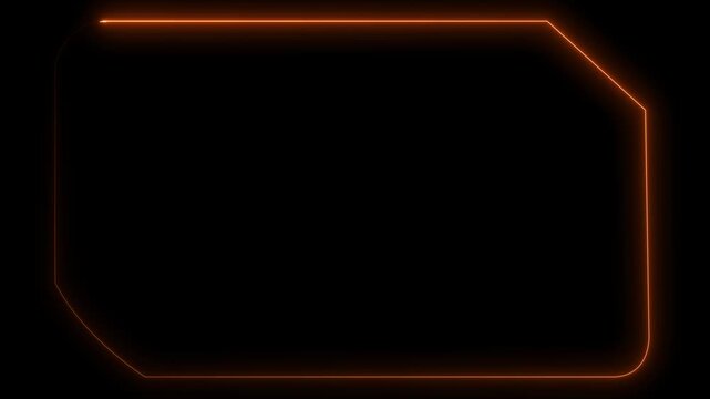 Futuristic digital HUD cyber frame technology for video overlay templates.