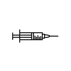 Essential medical syringe icon perfect for healthcare branding and vaccination campaign designs needing a clean look