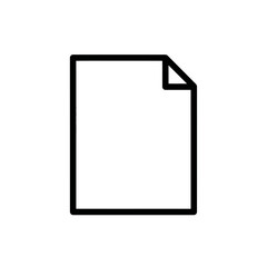 Simple clean document icon outline for modern digital interface design and essential file management projects