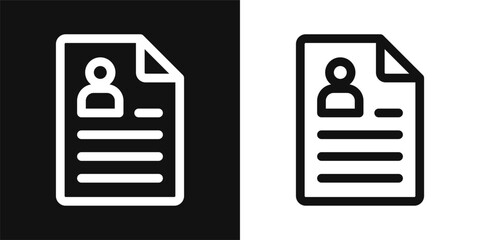 Resume Simple and clear vector icon illustrating an essential idea or function