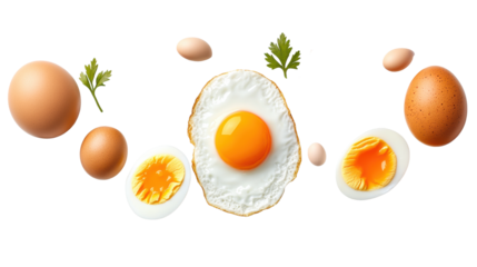 Eggs Variety With Transparent Background