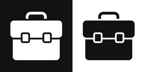 Briefcase Simple and clear vector icon illustrating an essential idea or function