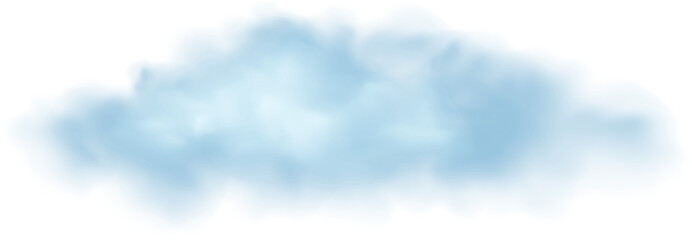 Realistic Cloud, Smoke or Fog. Fluffy Cloudscape. Color Overlay Transparent Cloud.