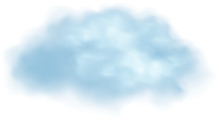 Realistic Cloud, Smoke or Fog. Fluffy Cloudscape. Color Overlay Transparent Cloud.