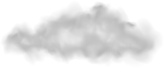 Realistic Cloud, Smoke or Fog. Fluffy Cloudscape. Color Overlay Transparent Cloud.