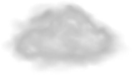 Realistic Cloud, Smoke or Fog. Fluffy Cloudscape. Color Overlay Transparent Cloud.