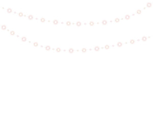 Two hanging multi-colored Christmas garlands featuring dark purple and light hues, isolated on a transparent background for festive overlays and decorative design use.