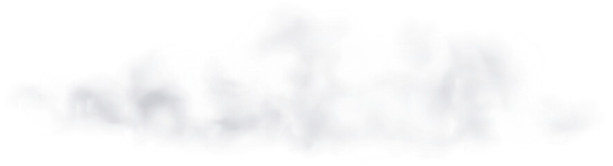 Obraz premium Realistic Cloud, Smoke or Fog. Fluffy Cloudscape. Color Overlay Transparent Cloud.
