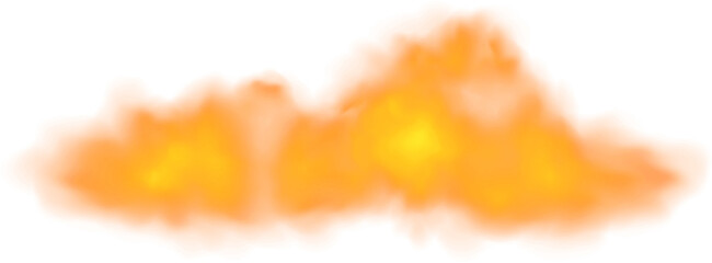 Realistic Cloud, Smoke or Fog. Fluffy Cloudscape. Color Overlay Transparent Cloud.