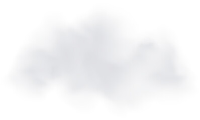 Realistic Cloud, Smoke or Fog. Fluffy Cloudscape. Color Overlay Transparent Cloud.