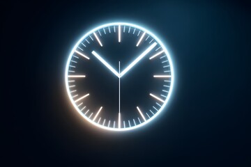 Clock Made of Light Lines