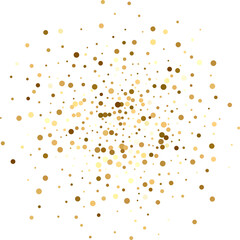 Gold Glitter Circle Shape