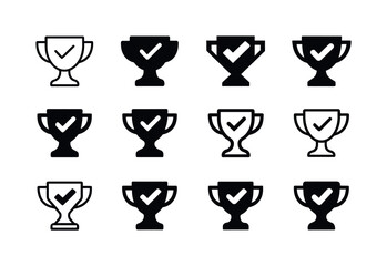Achievement Logo Variations. Achievement unlocked. Icon set. Set