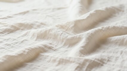 Obraz premium Minimalist natural off-white cotton canvas texture with tight woven grain