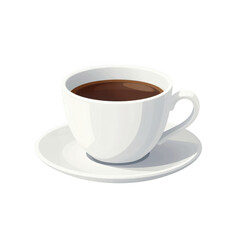 Obraz premium White Coffee Cup With Saucer