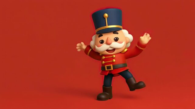 Dancing Nutcracker with Space for Copy. Seamless Loop