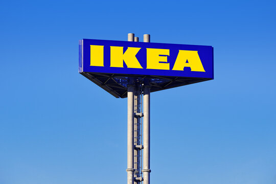 Ikea Sign. November 17, 2025. Belgade, Serbia