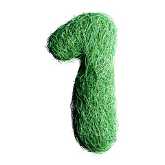 Eco Letter C Made of Green Grass Strands