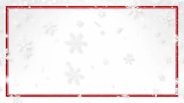 Snowflake background with red border for seasonal festive designs