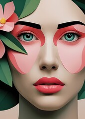 Floral Beauty Portrait