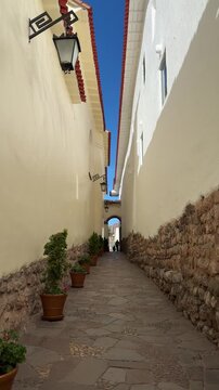 Siete Culebras Alleyway in Cusco. Peru