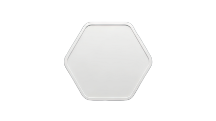 Hexagon Tray Isolated on White Background