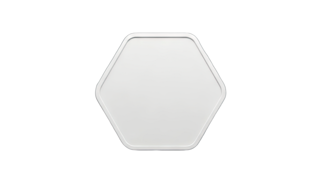 Hexagon Tray Isolated on White Background - Powered by Adobe