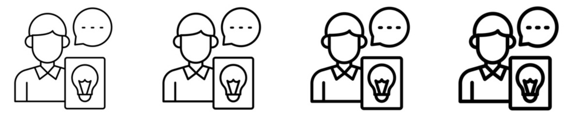 Presentation Icon Set Different Style Collection