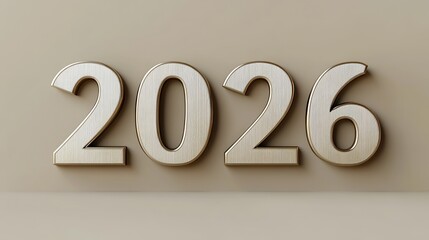 The creative design concept for New Year 2026 takes the form of a visually striking 3D rendered image