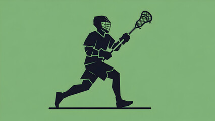 Fototapeta premium Vector silhouette illustration of a man playing baseball, an athlete in a sport game