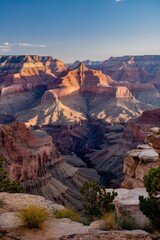 Breathtaking view of the Grand Canyon at sunset.