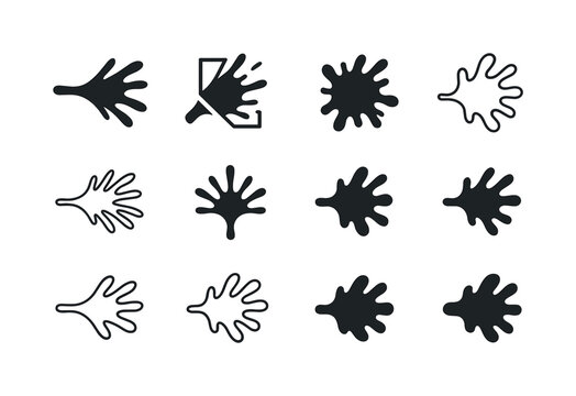 Paint Splash Logos. Splash of paint. Icon set. Set Logo of Splas