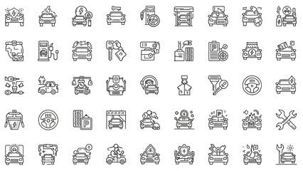 Business web icons set collection illustration design pattern with people symbol sign vector arrows for internet computer travel