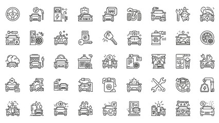 Business web icons set collection illustration design pattern with people symbol sign vector arrows for internet computer travel
