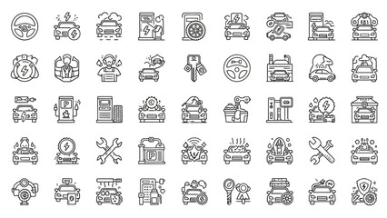 Business web icons set collection illustration design pattern with people symbol sign vector arrows for internet computer travel