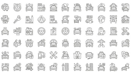 Business web icons set collection illustration design pattern with people symbol sign vector arrows for internet computer travel