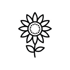 sunflower, seed, pollen, stem, petal, bloom, yellow, summer, icon, nature, field, plant, sunlight,