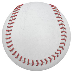 Baseball ball isolated transparent background photo realistic  3d rendering PNG with alpha channel
