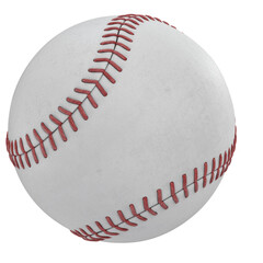 Baseball ball isolated transparent background photo realistic  3d rendering PNG with alpha channel
