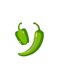 Hand drawn jalapeno and chili pepper seamless repeating background pattern. green chili pattern.