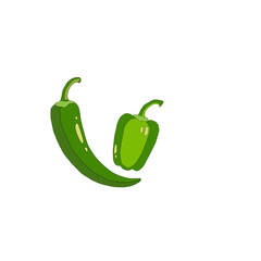 Hand drawn jalapeno and chili pepper seamless repeating background pattern. green chili pattern.