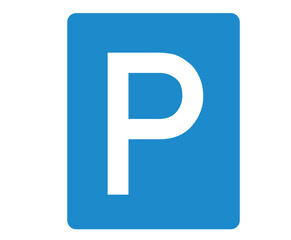 Parking sign icon set simple design.

