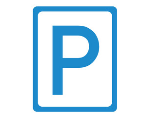 Parking sign icon set simple design.
