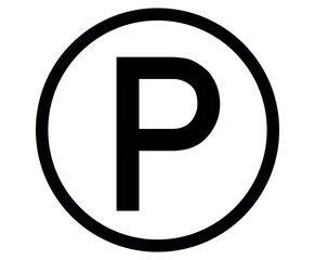 Parking sign icon set simple design.
