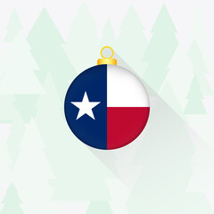Texas State Flag Christmas Decoration.