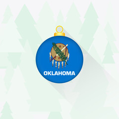 Oklahoma State Flag Christmas Decoration.
