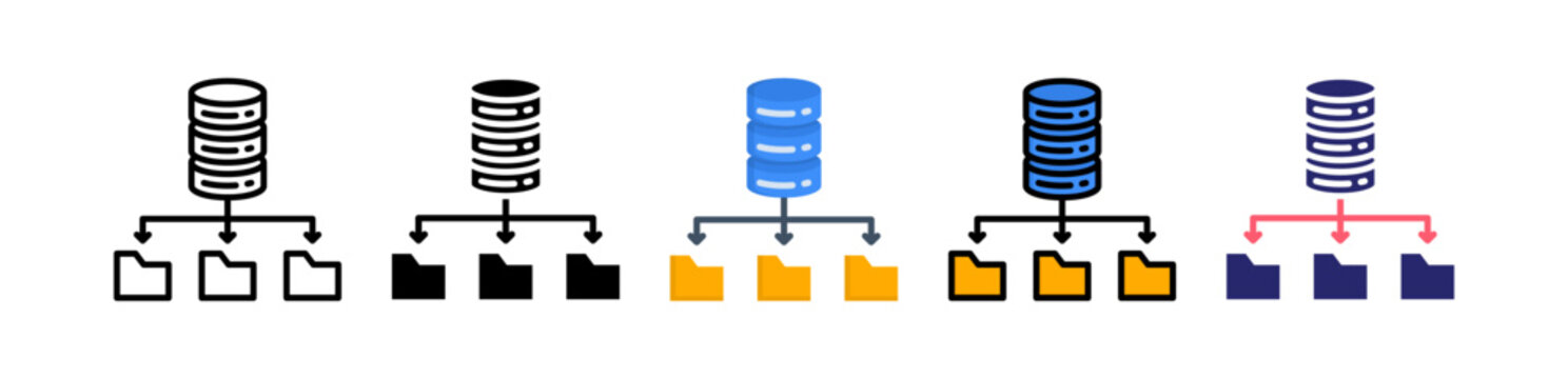 Resource Multiple Style Icon Set Collection. 